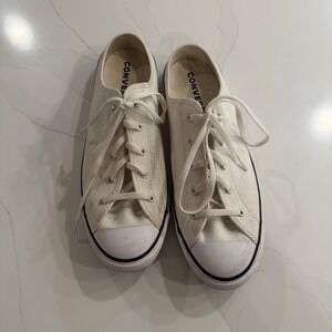 Converse All Star Chuck Taylor Dainty Mule White Canvas Slip On Sneakers Womens
